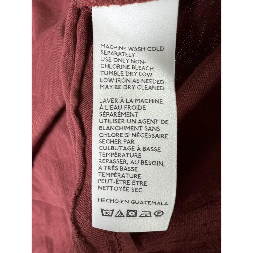Free People Arden Long Sleeve Crewneck Top Size XS Rust
